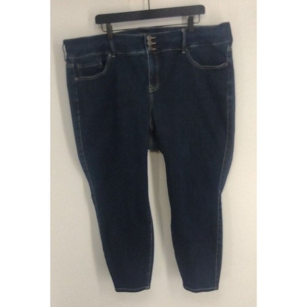 Torrid Premium Stretch Dark Blue Denim Jean Jeggings Womens 24 XS Extra Short